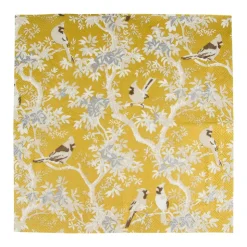 Scenic Songbirds Gold & Ivory Cocktail Napkins - 20 Per Package
