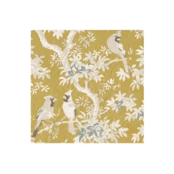 Scenic Songbirds Green & Ivory Boxed Cocktail Napkins - 40 Per Box