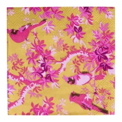Scenic Songbirds Rose & Gold Cocktail Napkins - 20 Per Package
