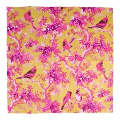 Scenic Songbirds Rose & Gold Cocktail Napkins - 20 Per Package