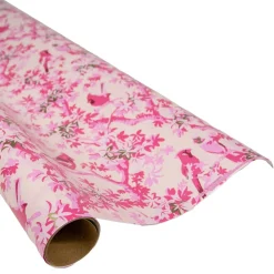 Scenic Songbirds Rose Gift Wrap - One 30" X 8' Roll