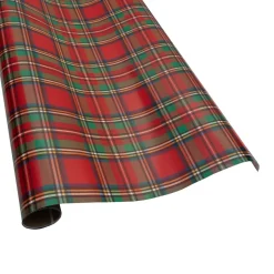 Scottish Tartan Red Roll Wrap - includes 1 Roll