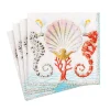 Seahorses and Shell Paper Cocktail Napkins - 20 Per Package
