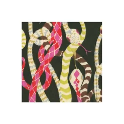 Serpentine Black Boxed Cocktail Napkins - 40 Per Box