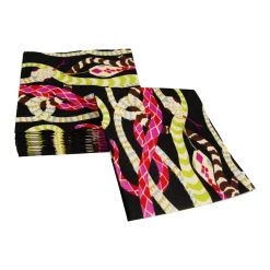 Serpentine Black Cocktail Napkins - 20 Per Package