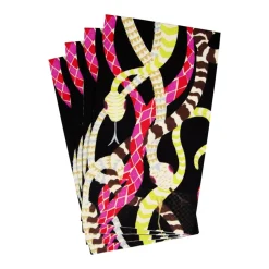 Serpentine Black Guest Towel Napkins - 15 Per Package