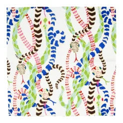 Serpentine White Cocktail Napkins - 20 Per Package