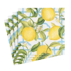 Seville Paper Cocktail Napkins in Ivory - 20 Per Package