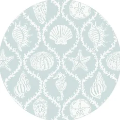 Seychelles Die-Cut Placemat in Aqua - 4 Per Package