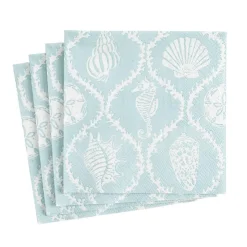 Seychelles Paper Cocktail Napkins in Aqua - 20 Per Package