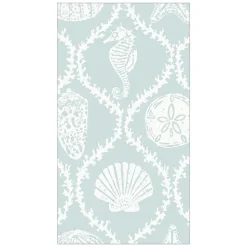 Seychelles Paper Guest Towel Napkins in Aqua - 15 Per Package