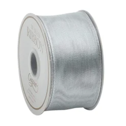 Sheer Silver Wired Ribbon - 9 Yard Spool