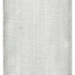 Sheer Silver Wired Ribbon - 9 Yard Spool