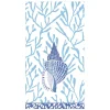 Shell Toile Guest Towel Napkins in Blue - 15 Per Package