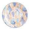 Shell Toile Salad & Dessert Plates in Coral & Blue - 8 Per Package