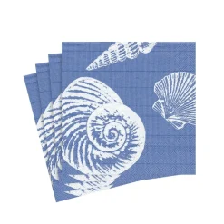 Shells Ocean Blue Cocktail Napkin - package of 20