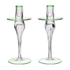 Siena Candlesticks in Green - One Pair