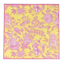 Silk Road Toile Chartreuse Luncheon Napkins - 20 Per Package