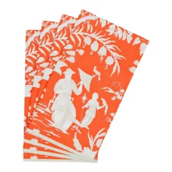 Silk Road Toile Mandarin Guest Towel Napkins - 15 Per Package