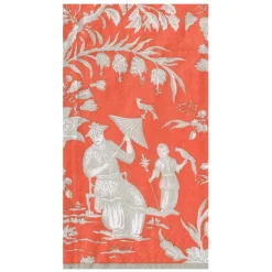 Silk Road Toile Mandarin Guest Towel Napkins - 15 Per Package