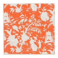 Silk Road Toile Mandarin Boxed Cocktail Napkins - 40 Per Box