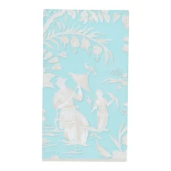Silk Road Toile Robin's Egg Guest Towel Napkins - 15 Per Package