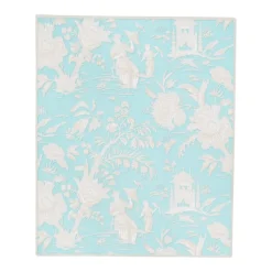 Silk Road Toile Robin's Egg Guest Towel Napkins - 15 Per Package