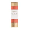 Slim Birthday Candles in Orange & Gold - 16 Candles Per Package