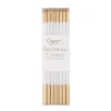 Slim Birthday Candles in White & Gold - 16 Candles Per Package