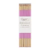 Slim Birthday Candles in Candy Pink & Gold - 16 Candles Per Package