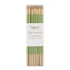Slim Birthday Candles in Moss Green & Gold - 16 Candles Per Package