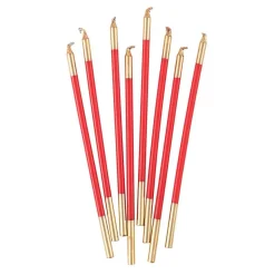 Slim Birthday Candles in Red & Gold - 16 Candles Per Package
