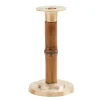 Small Bamboo Candlestick in Medium Brown - 1 Each