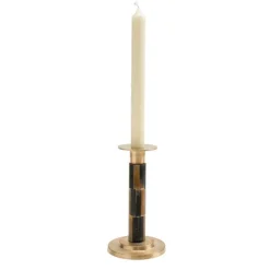 Small Brass & Horn Candlestick - 1 Each