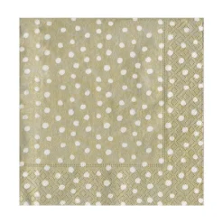 Small Dots Paper Luncheon Napkins in Platinum - 20 Per Package