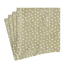 Small Dots Paper Luncheon Napkins in Platinum - 20 Per Package