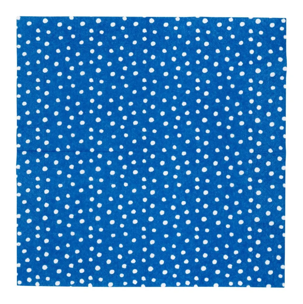 Small Dots Royal Blue Cocktail Napkins - 20 Per Package