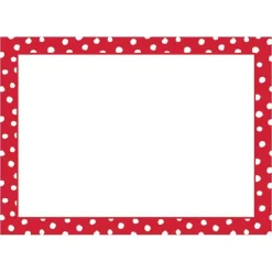 Small Dots Self-Adhesive Labels in Red - 12 Per Package