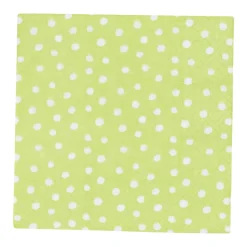 Small Dots Spring Green Cocktail Napkins - 20 Per Package