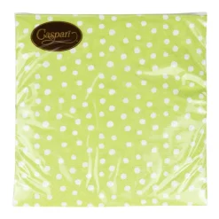 Small Dots Spring Green Luncheon Napkins - 20 Per Package