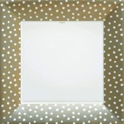Small Dots Square Paper Dinner Plates in Platinum - 8 Per Package