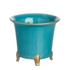Small Turquoise & Gold Cachepot
