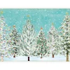 Snow Covered Trees Personalized Christmas Cards