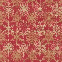 Snowfall-Red Foil Gift Wrap - One 30