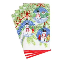 Snowman Ornaments Guest Towel Napkins - 15 Per Package