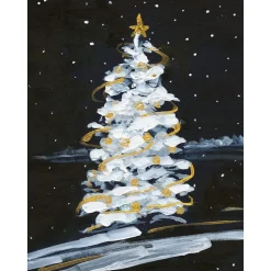 Snowy Tree In The Night Classic Boxed Christmas Cards - includes 15 cards & envelopes