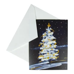Snowy Tree In The Night Classic Boxed Christmas Cards - includes 15 cards & envelopes