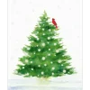 Snowy Tree with Cardinal Petite Boxed Christmas Cards - includes 15 cards & envelopes