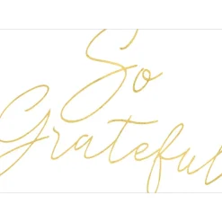 So Grateful Foil Thank You Notes - 8 Note Cards And Envelopes