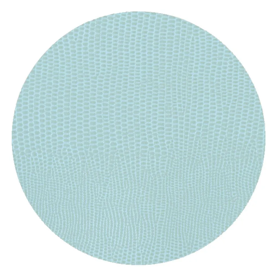 Soft Aqua Lizard Round Coasters - 8 Per Package
